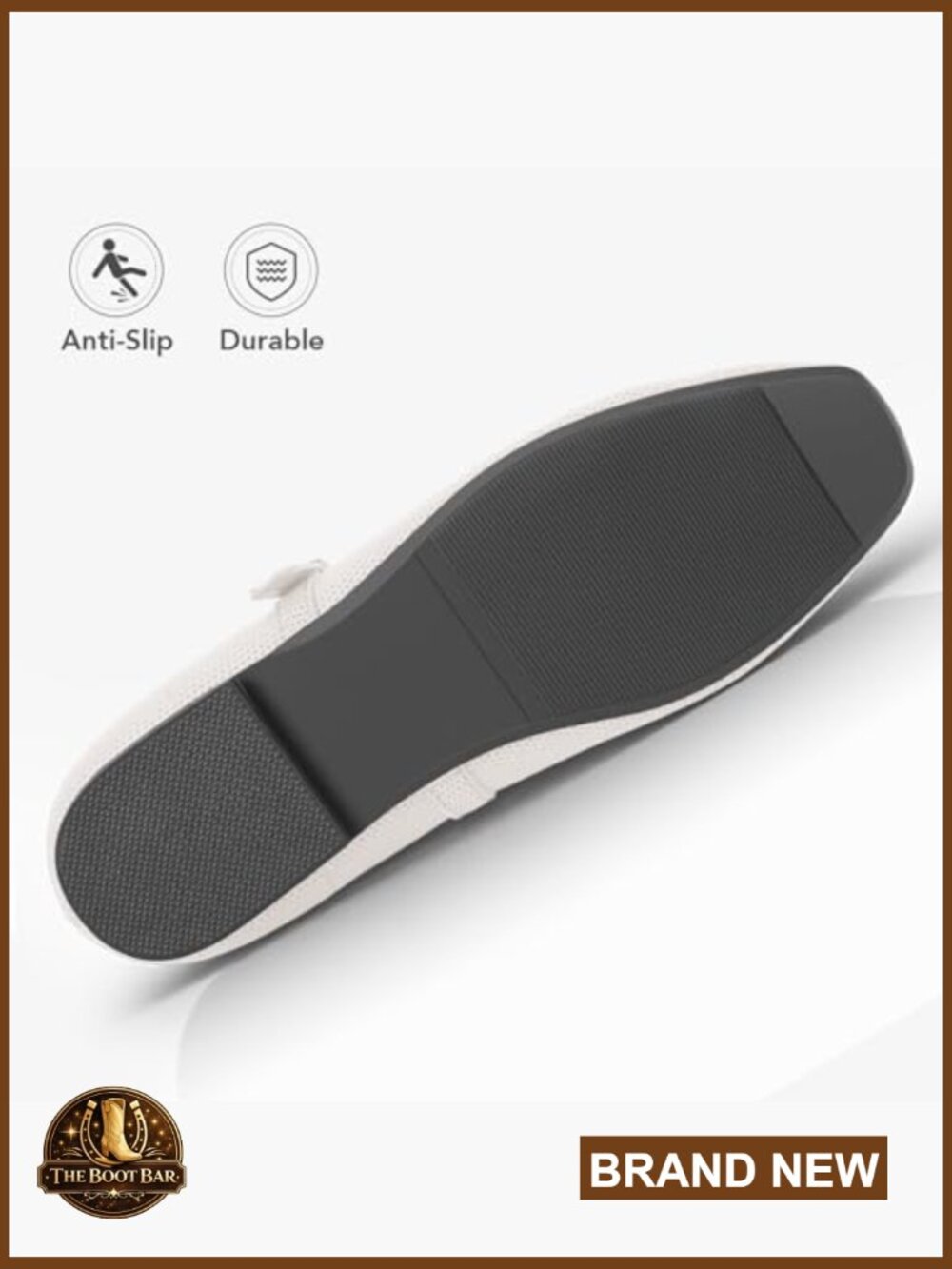 Women's Square Toe Ballet Flats with Adjustable Ankle Strap and Arch Support - Picture 6 of 7